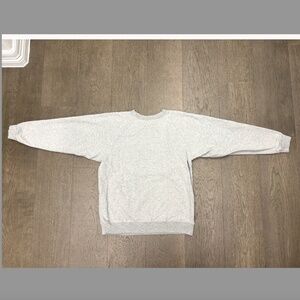 NA NIN-Sloane Cotton Crewneck Sweatshirt (Heather Grey)-Size Small